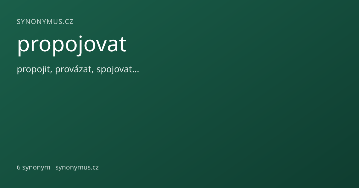Náhled odkazu: propojovat