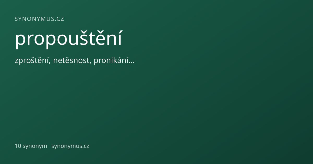 Náhled odkazu: propouštění
