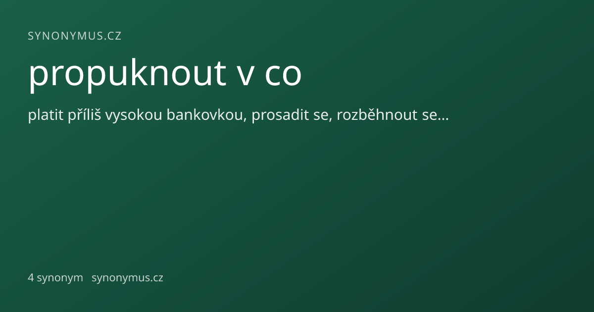 Náhled odkazu: propuknout v co