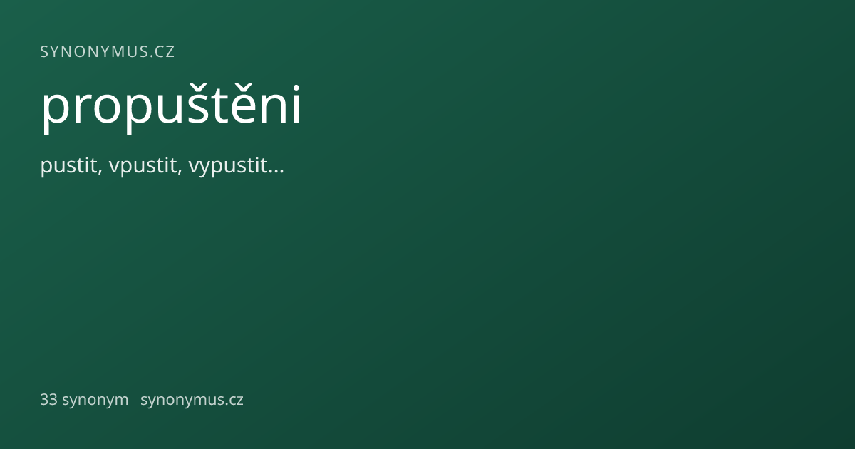 Náhled odkazu: propuštěni