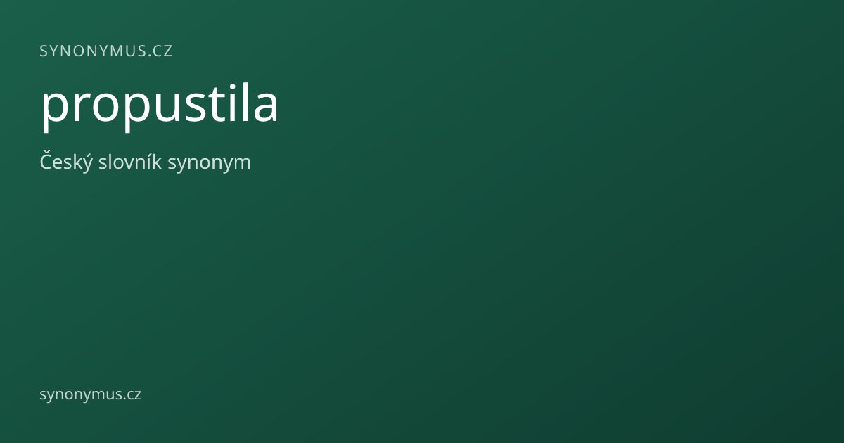 Náhled odkazu: propustila