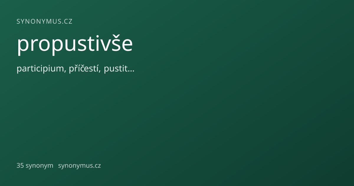 Náhled odkazu: propustivše