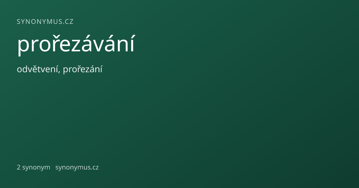 Náhled odkazu: prořezávání