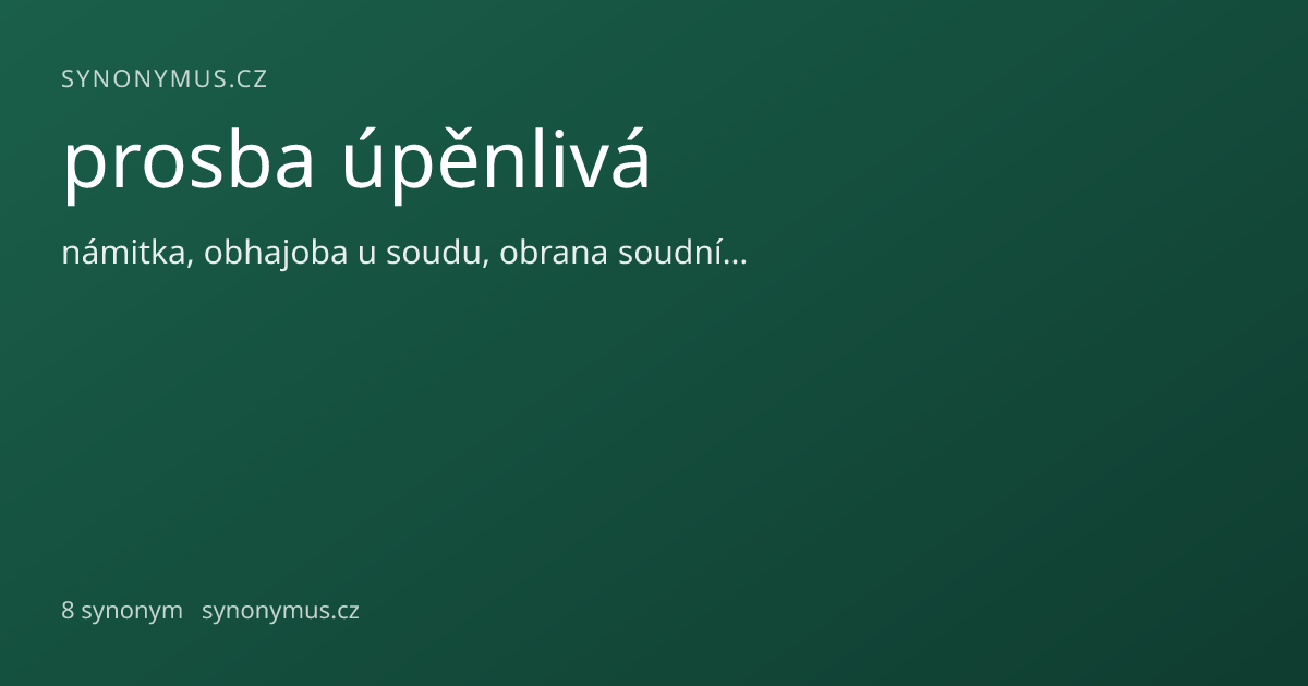 Náhled odkazu: prosba úpěnlivá