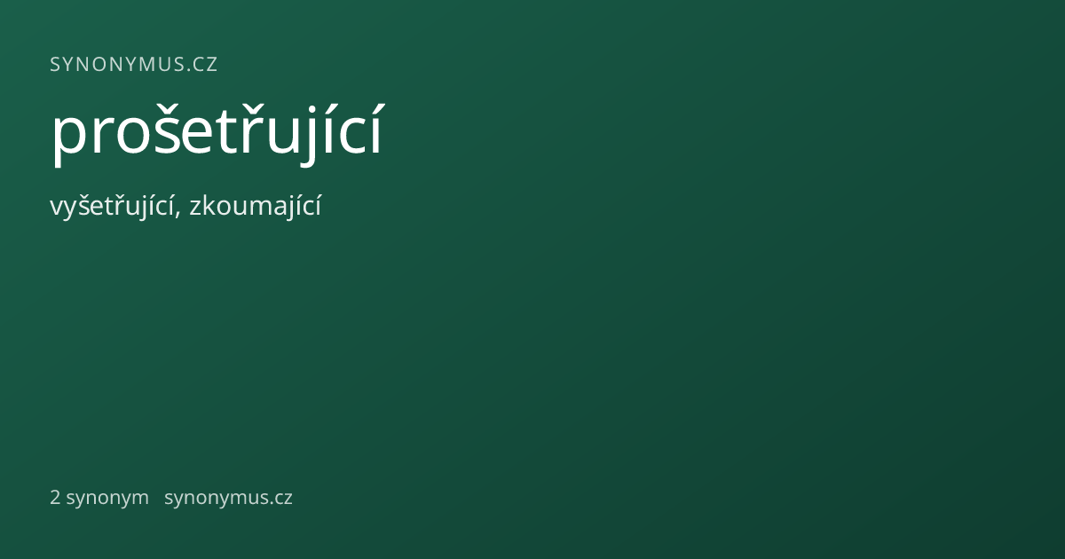Náhled odkazu: prošetřující