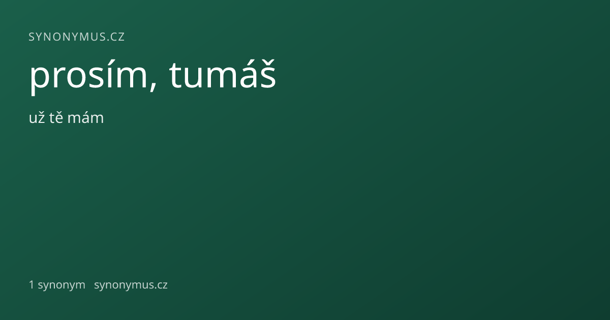 Náhled odkazu: prosím, tumáš