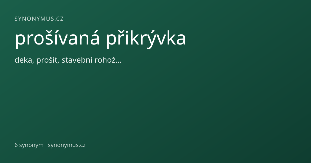 Náhled odkazu: prošívaná přikrývka