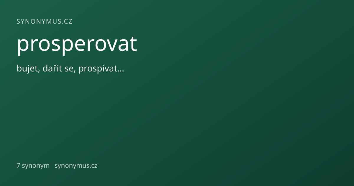 Náhled odkazu: prosperovat