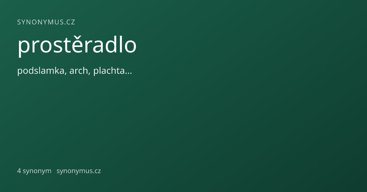 Náhled odkazu: prostěradlo
