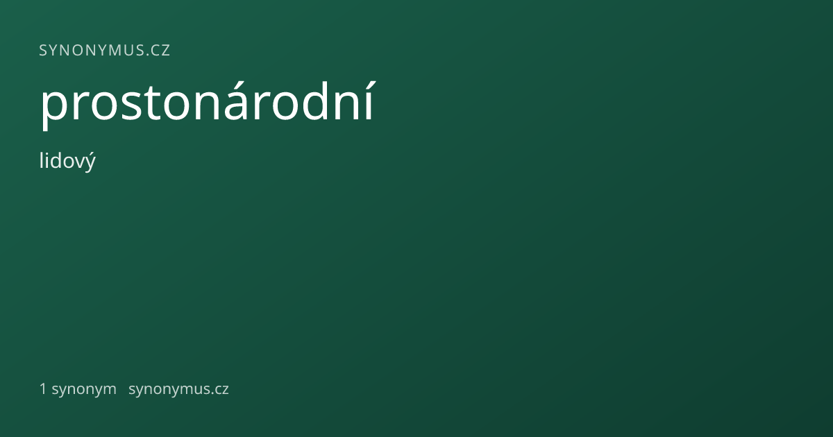 Náhled odkazu: prostonárodní