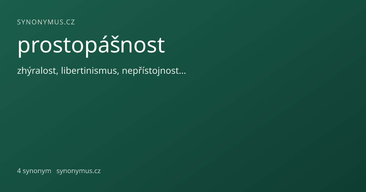 Náhled odkazu: prostopášnost