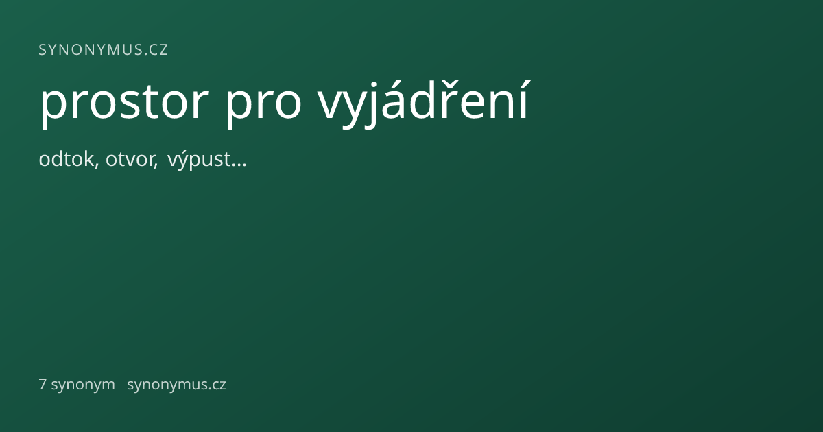 Náhled odkazu: prostor pro vyjádření