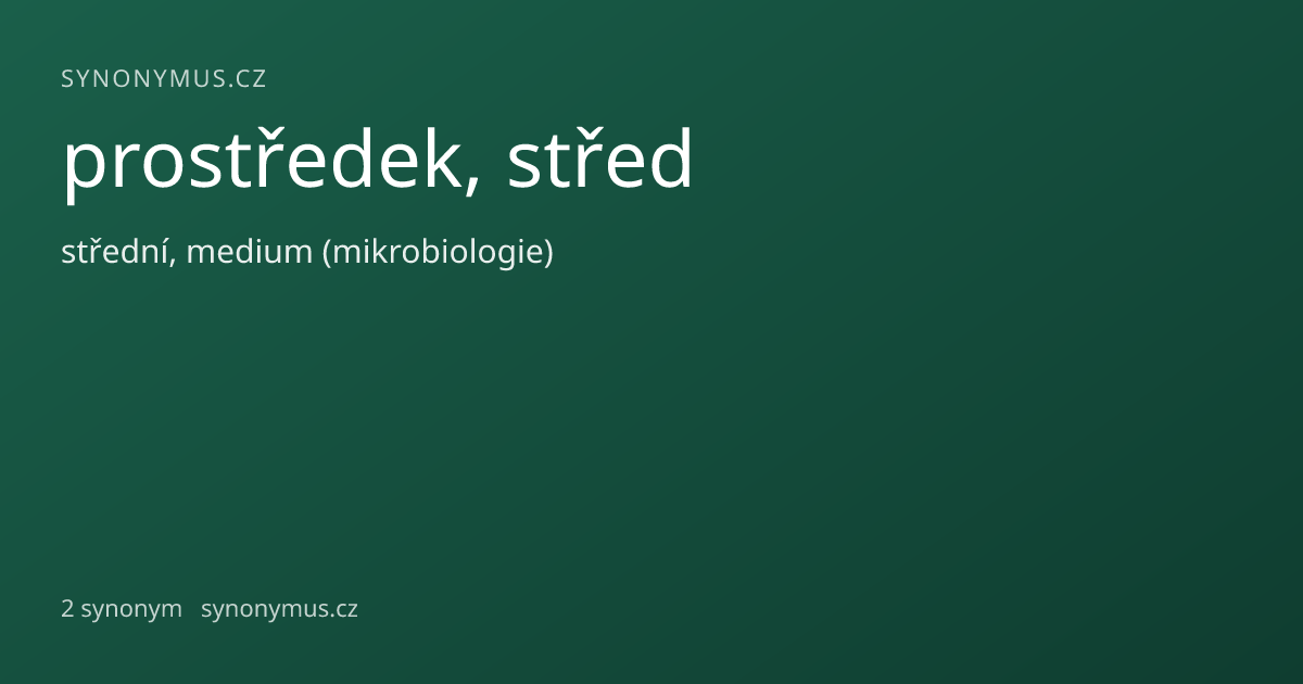Náhled odkazu: prostředek, střed