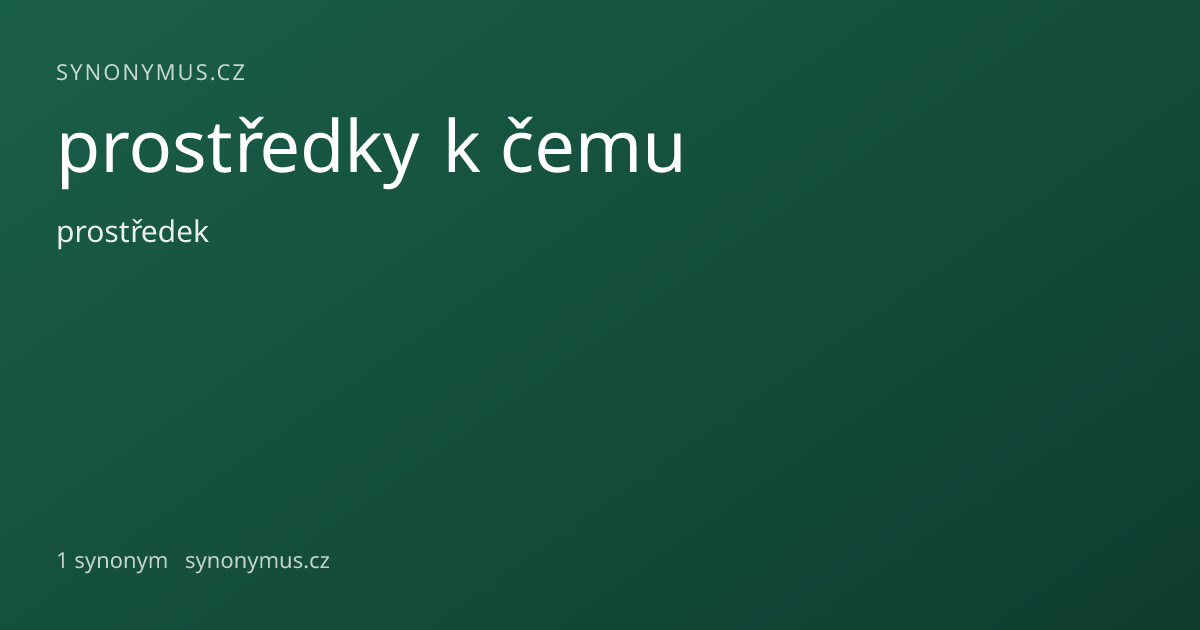 Náhled odkazu: prostředky k čemu