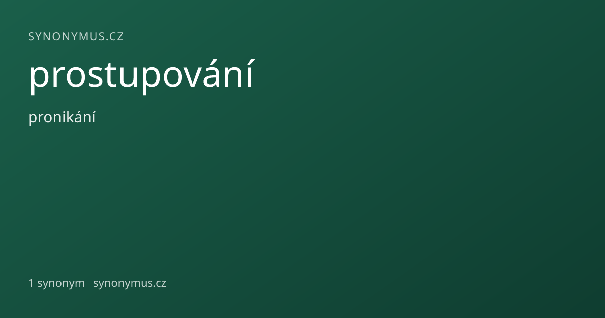 Náhled odkazu: prostupování