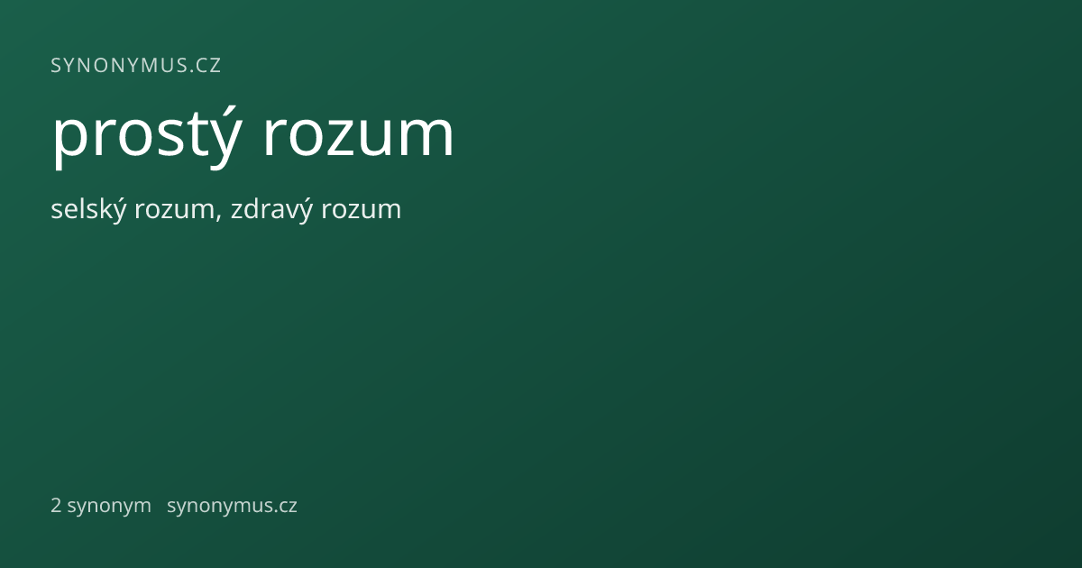 Náhled odkazu: prostý rozum