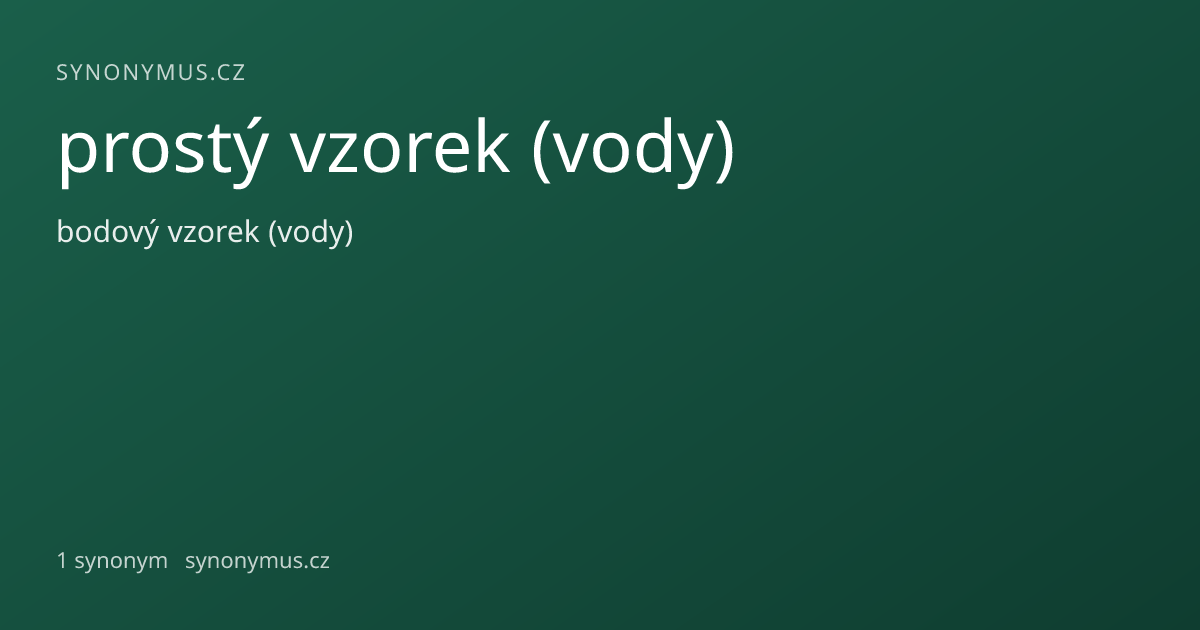 Náhled odkazu: prostý vzorek (vody)