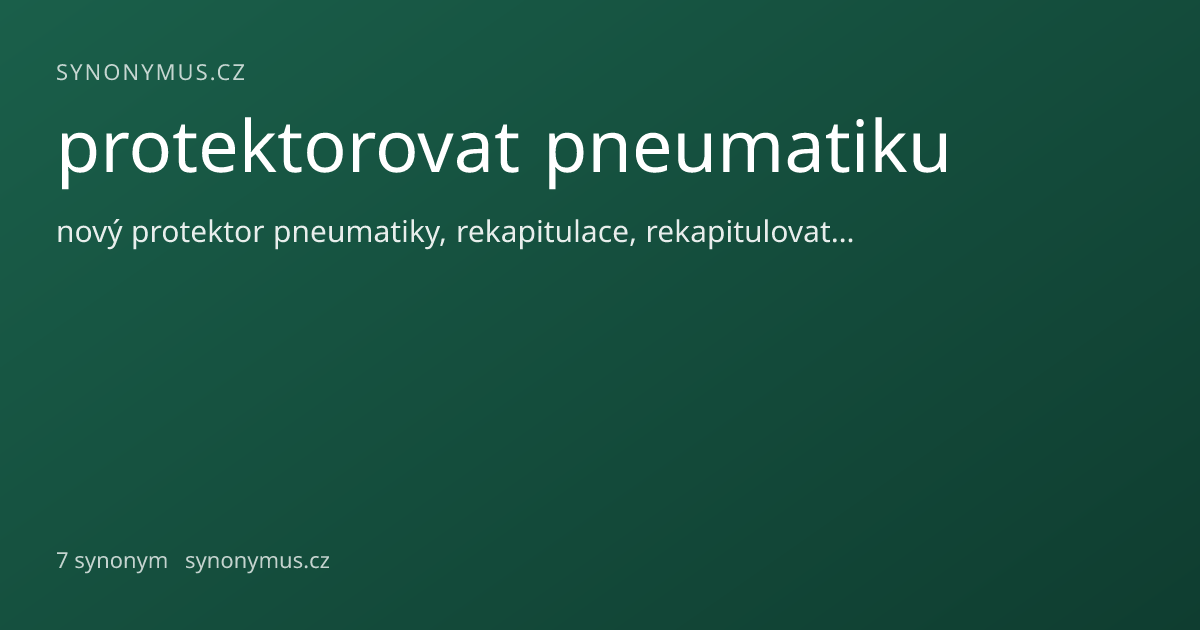 Náhled odkazu: protektorovat pneumatiku