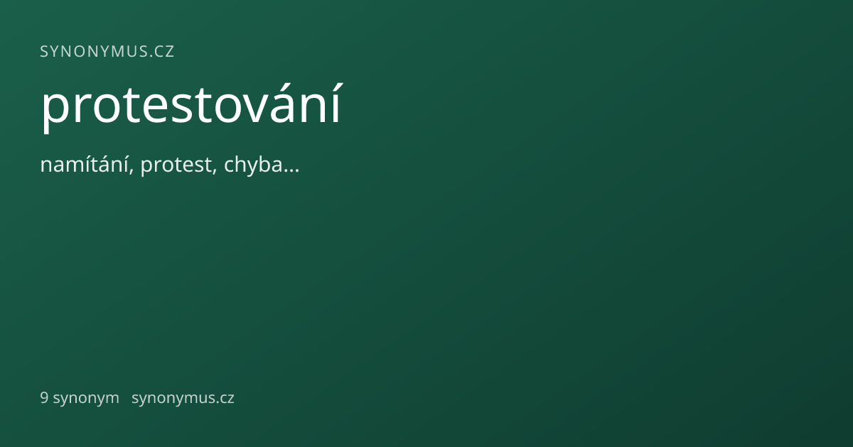 Náhled odkazu: protestování