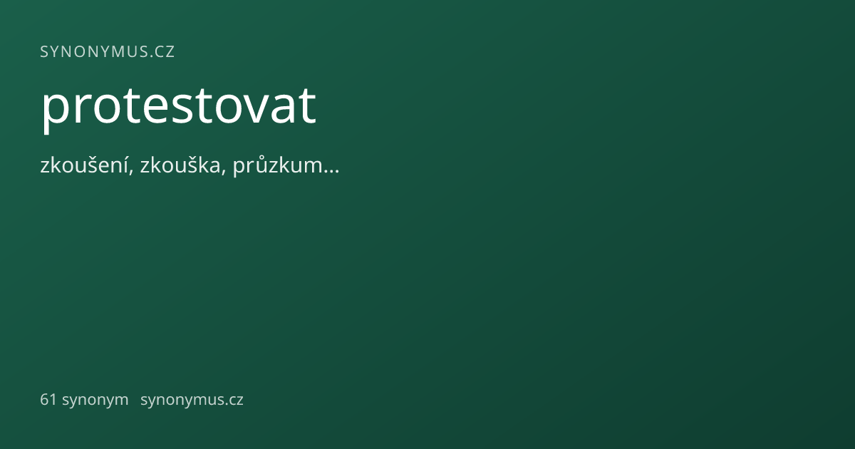 Náhled odkazu: protestovat