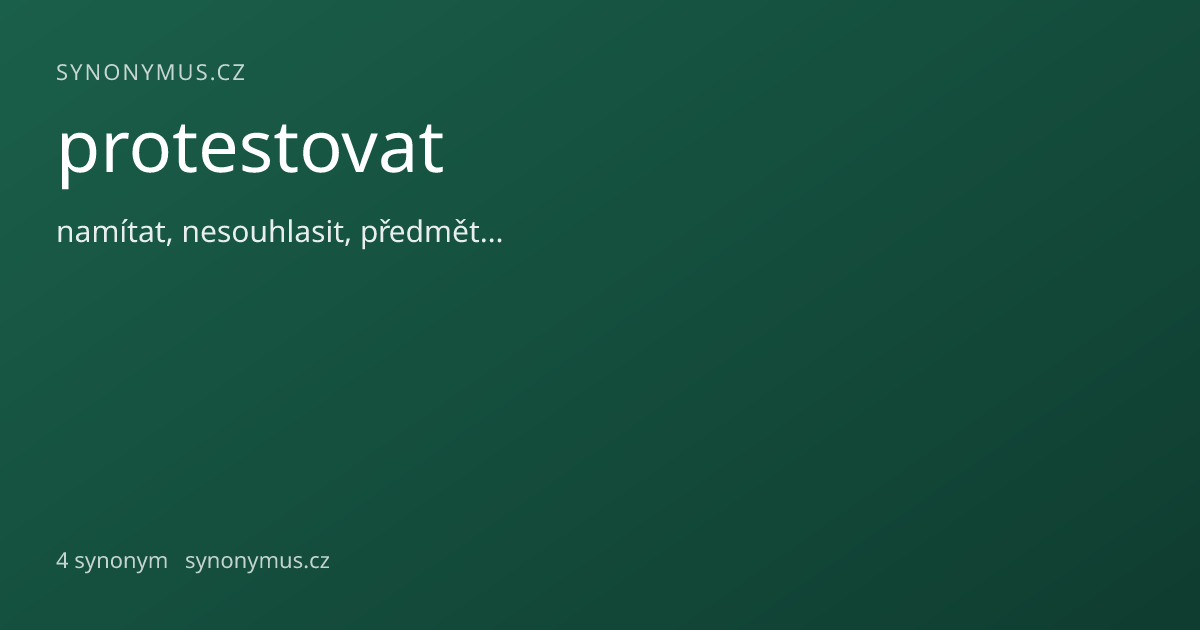 Náhled odkazu: protestovat
