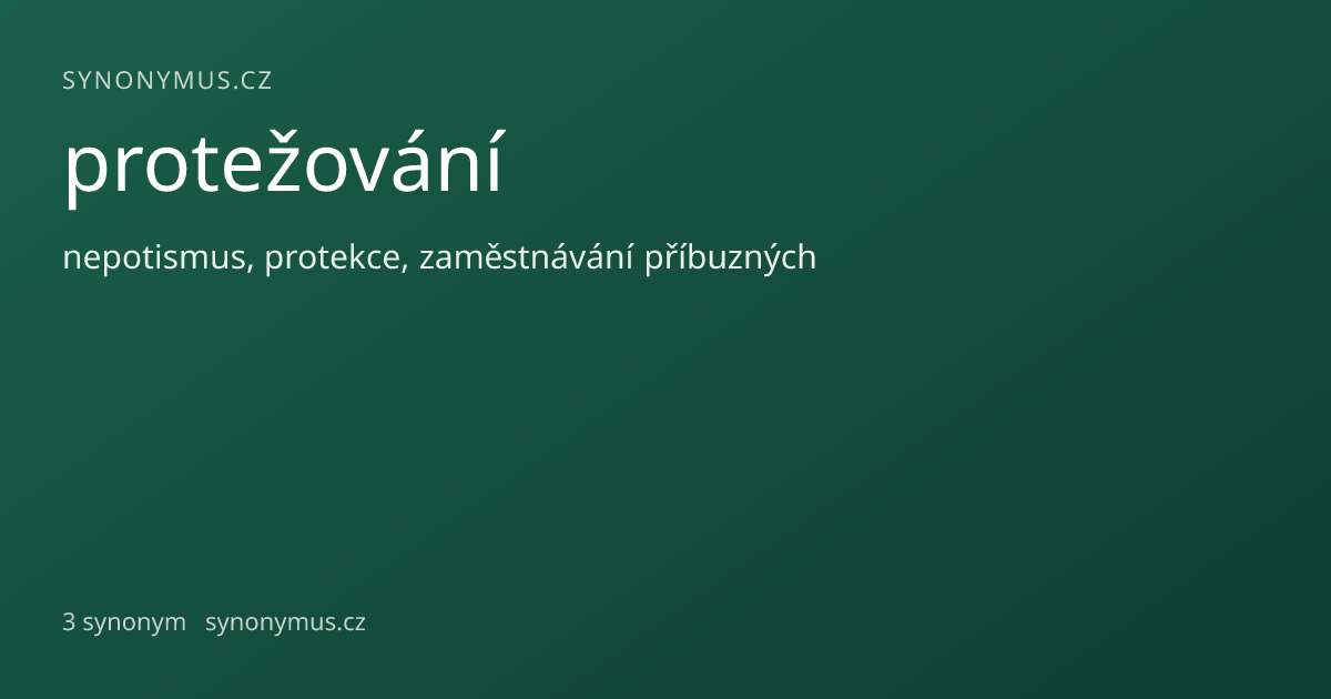 Náhled odkazu: protežování