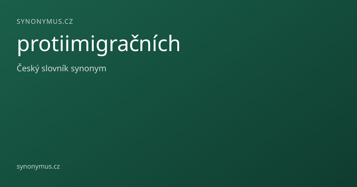 Náhled odkazu: protiimigračních