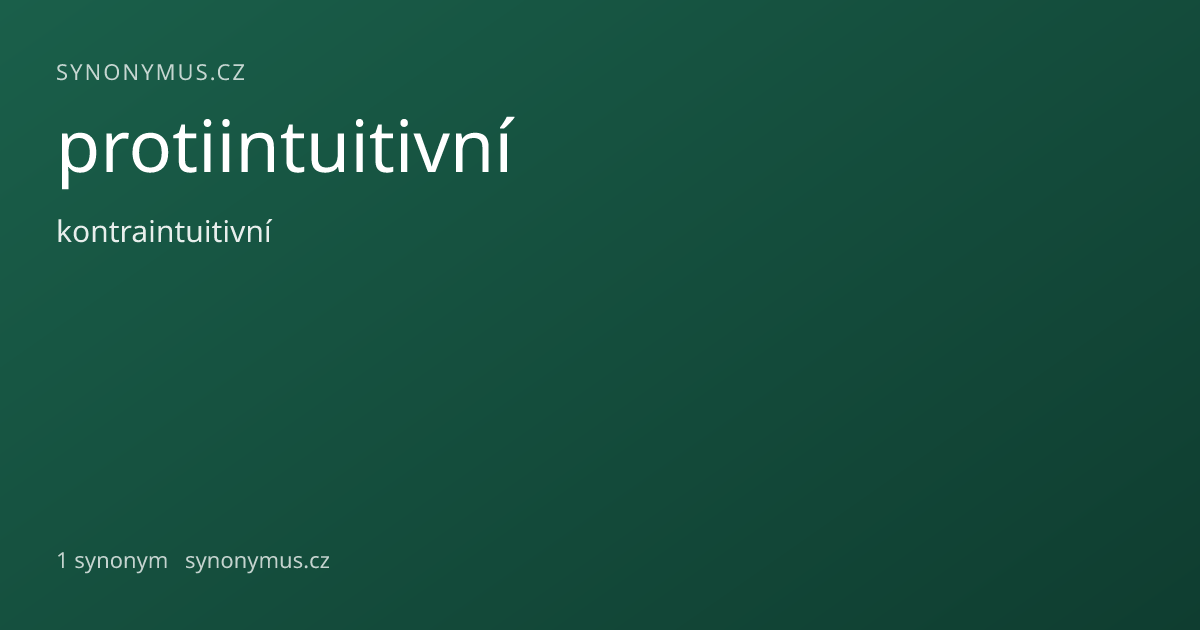 Náhled odkazu: protiintuitivní