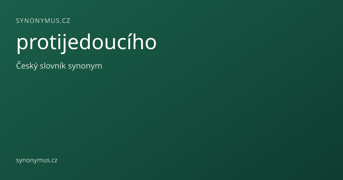 Náhled odkazu: protijedoucího