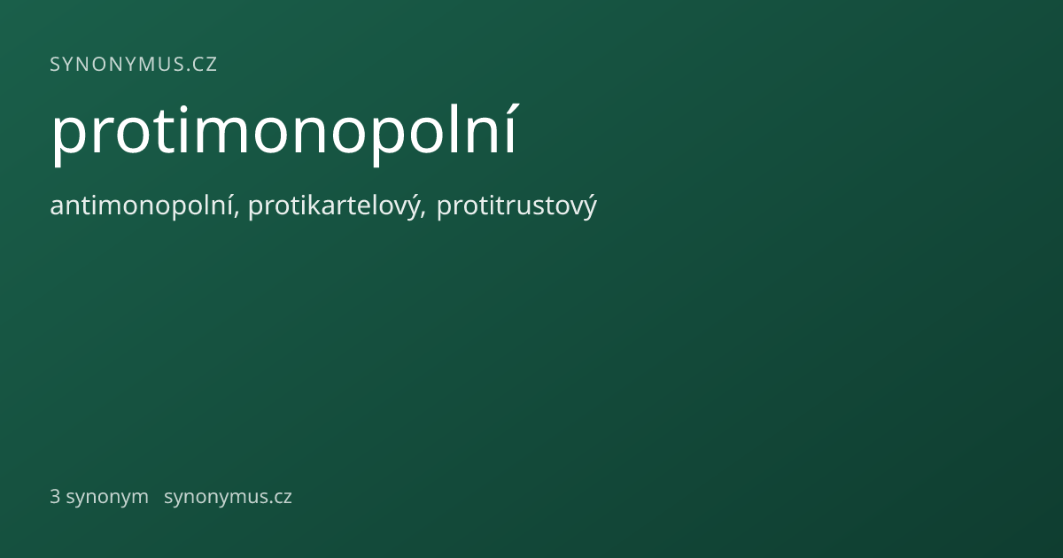 Náhled odkazu: protimonopolní