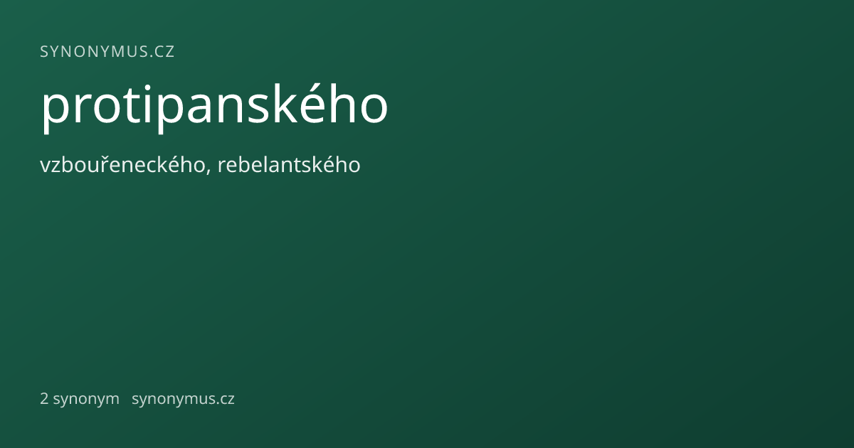 Náhled odkazu: protipanského