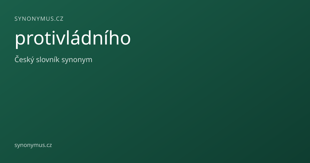 Náhled odkazu: protivládního