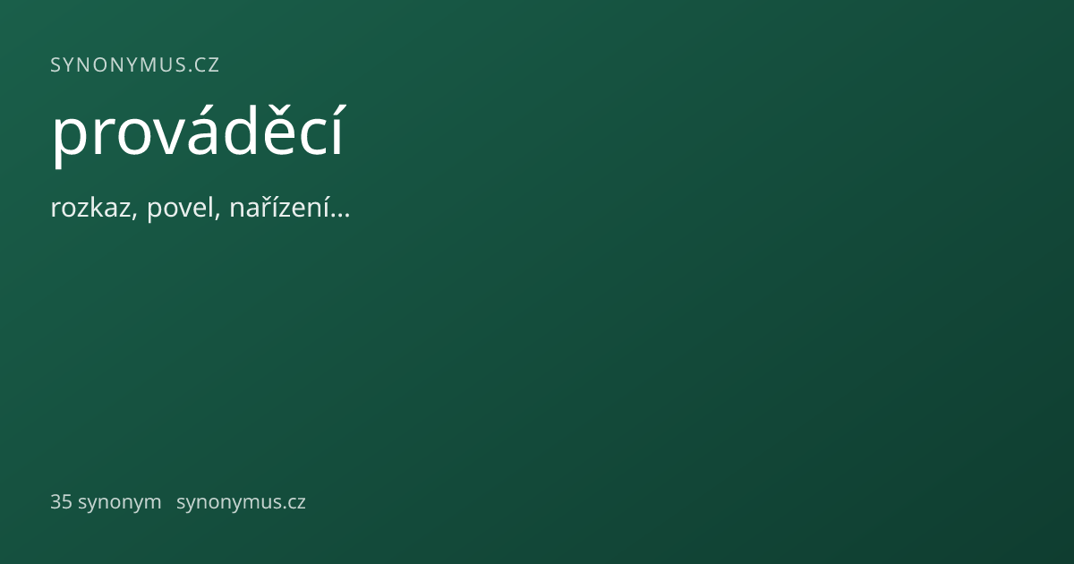 Náhled odkazu: prováděcí