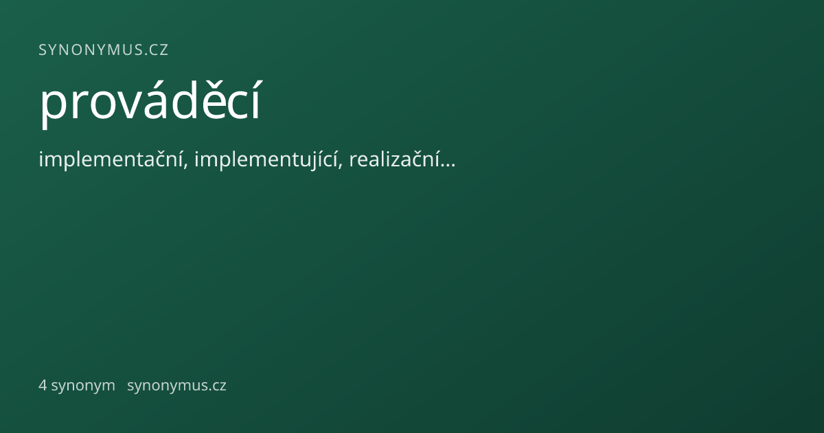 Náhled odkazu: prováděcí
