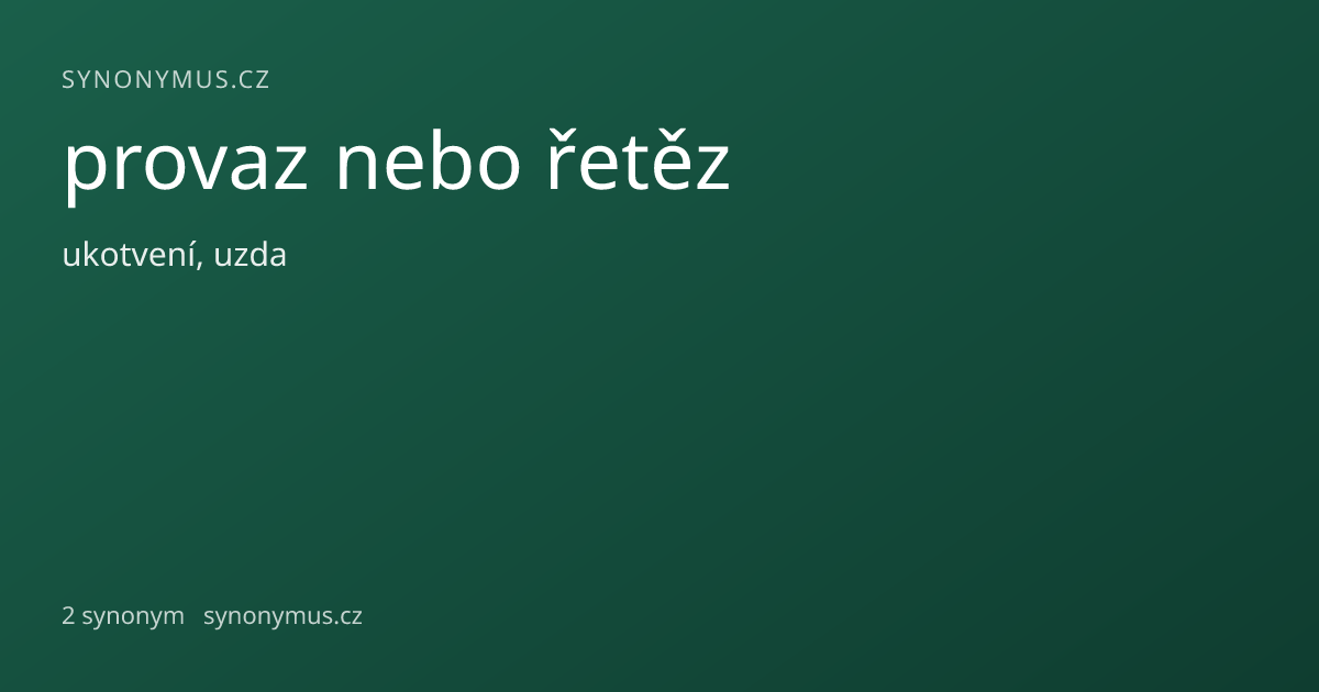 Náhled odkazu: provaz nebo řetěz