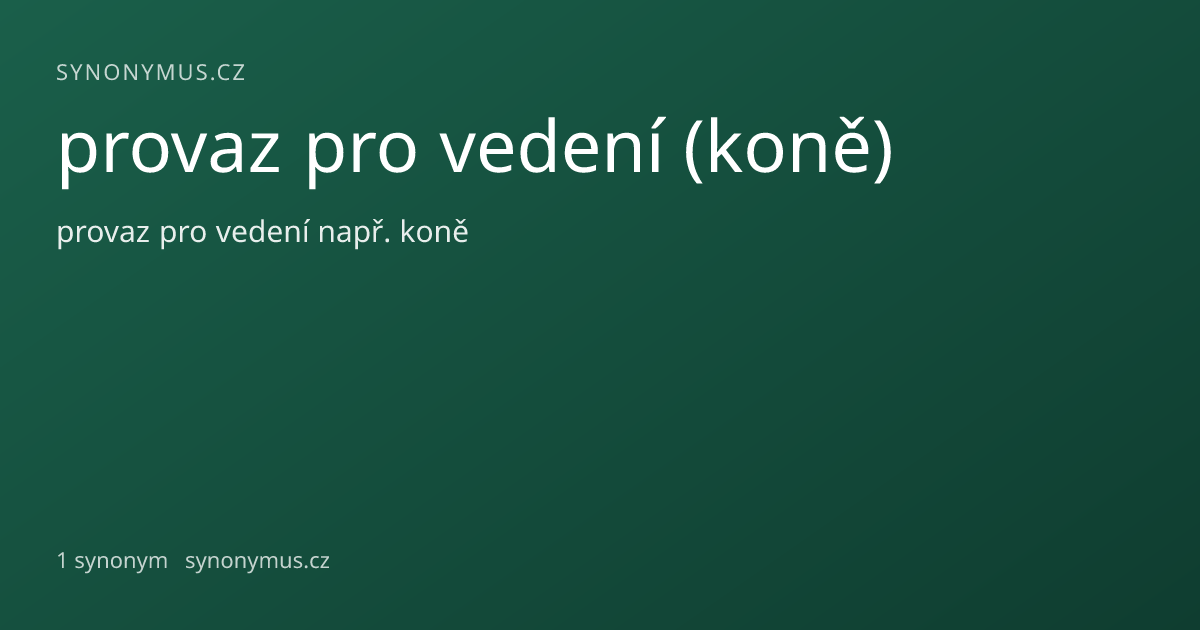Náhled odkazu: provaz pro vedení (koně)
