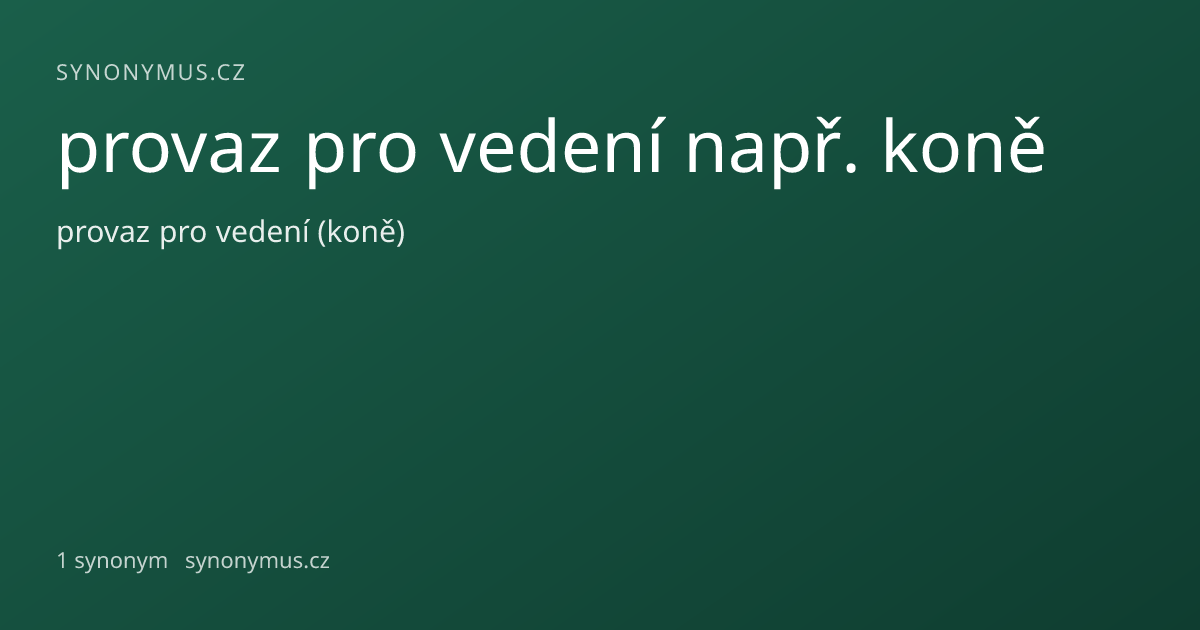 Náhled odkazu: provaz pro vedení např. koně