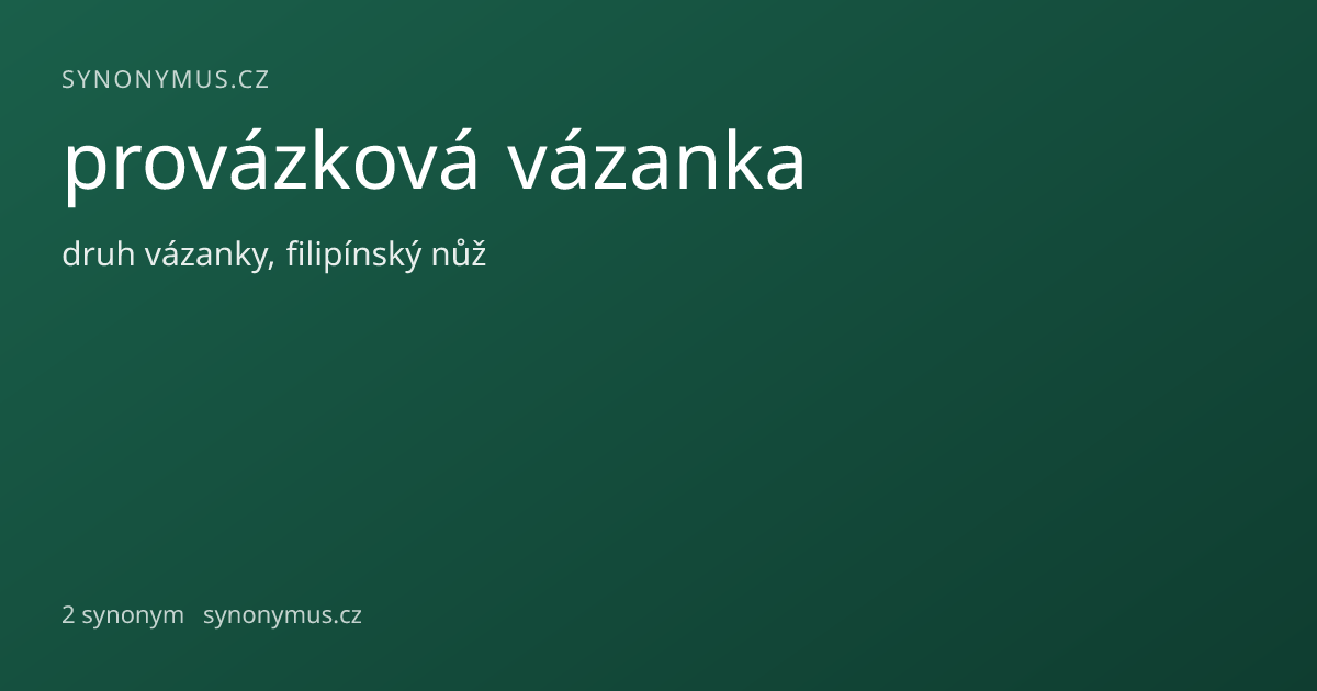 Náhled odkazu: provázková vázanka