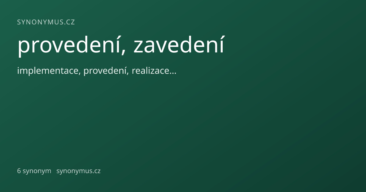 Náhled odkazu: provedení, zavedení