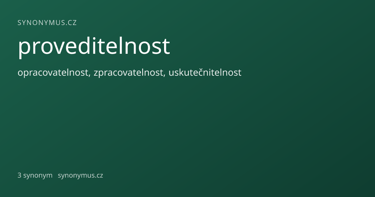 Náhled odkazu: proveditelnost