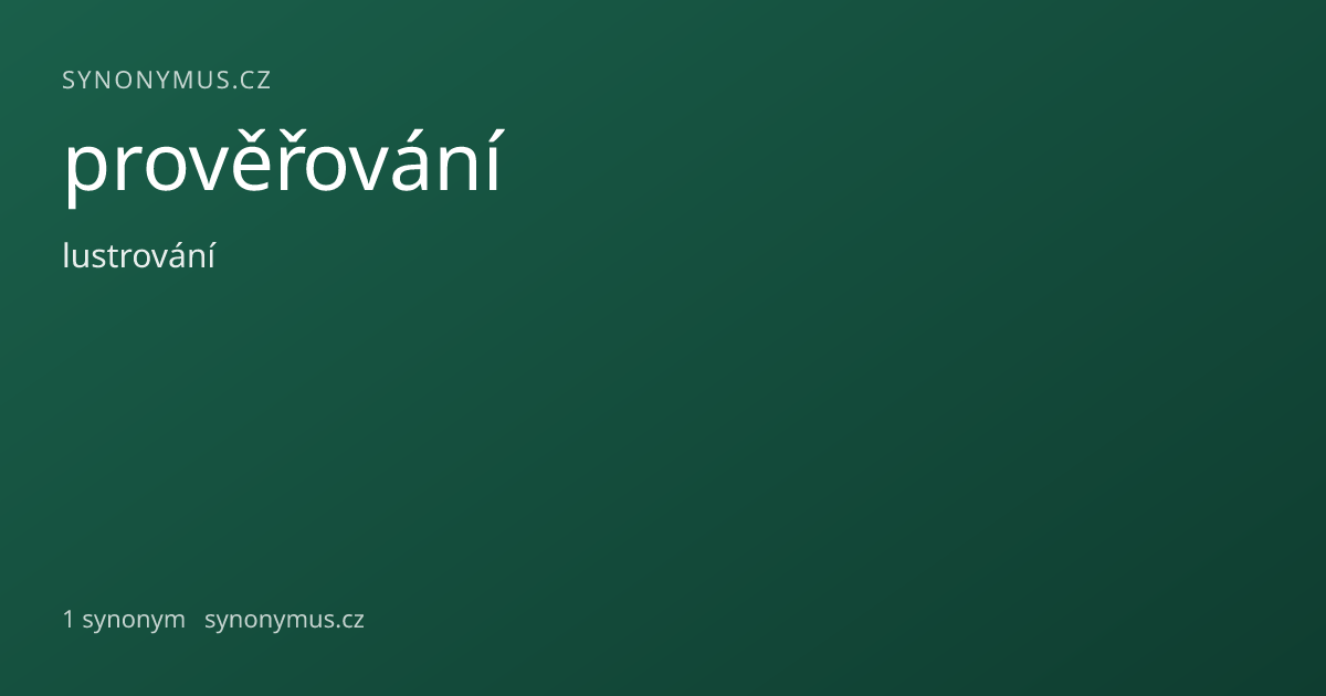 Náhled odkazu: prověřování