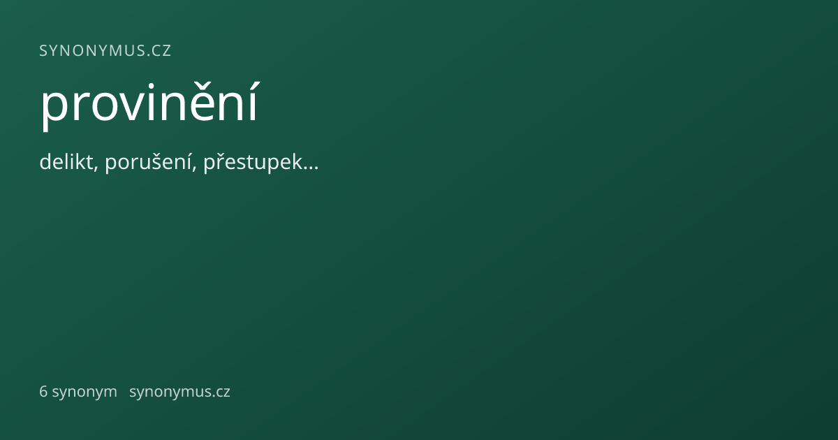Náhled odkazu: provinění