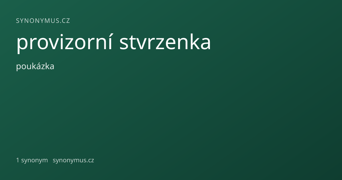 Náhled odkazu: provizorní stvrzenka