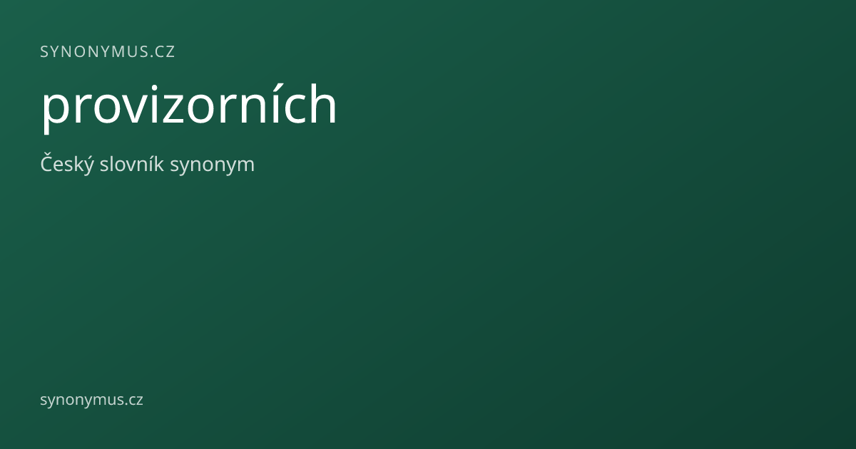 Náhled odkazu: provizorních