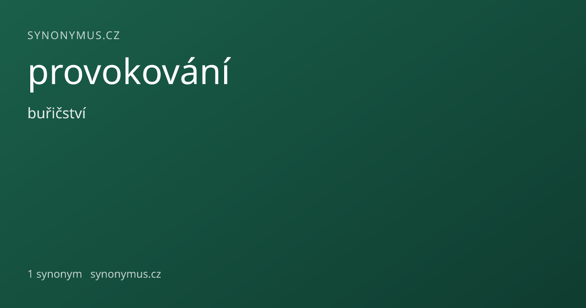 Náhled odkazu: provokování