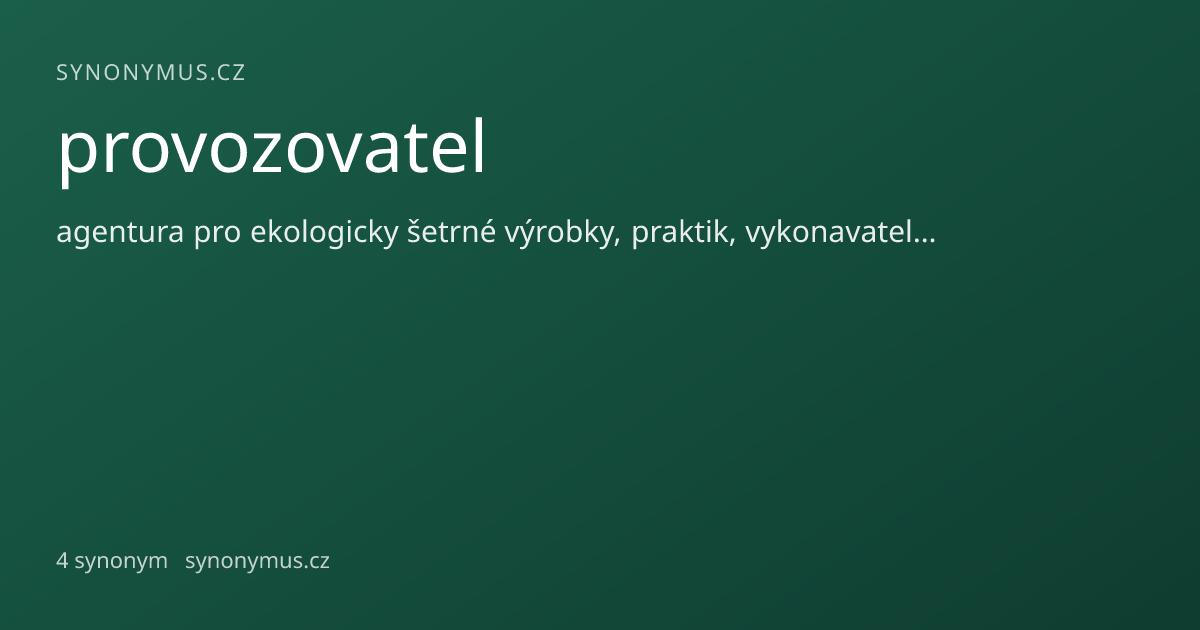 Náhled odkazu: provozovatel
