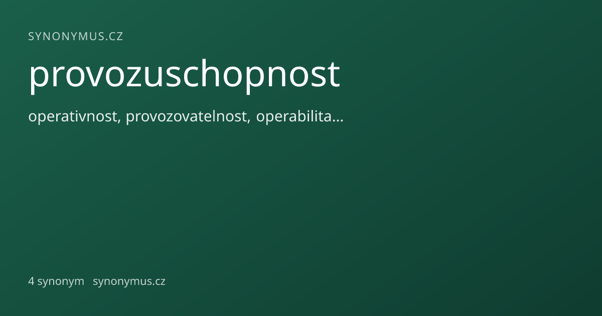 Náhled odkazu: provozuschopnost