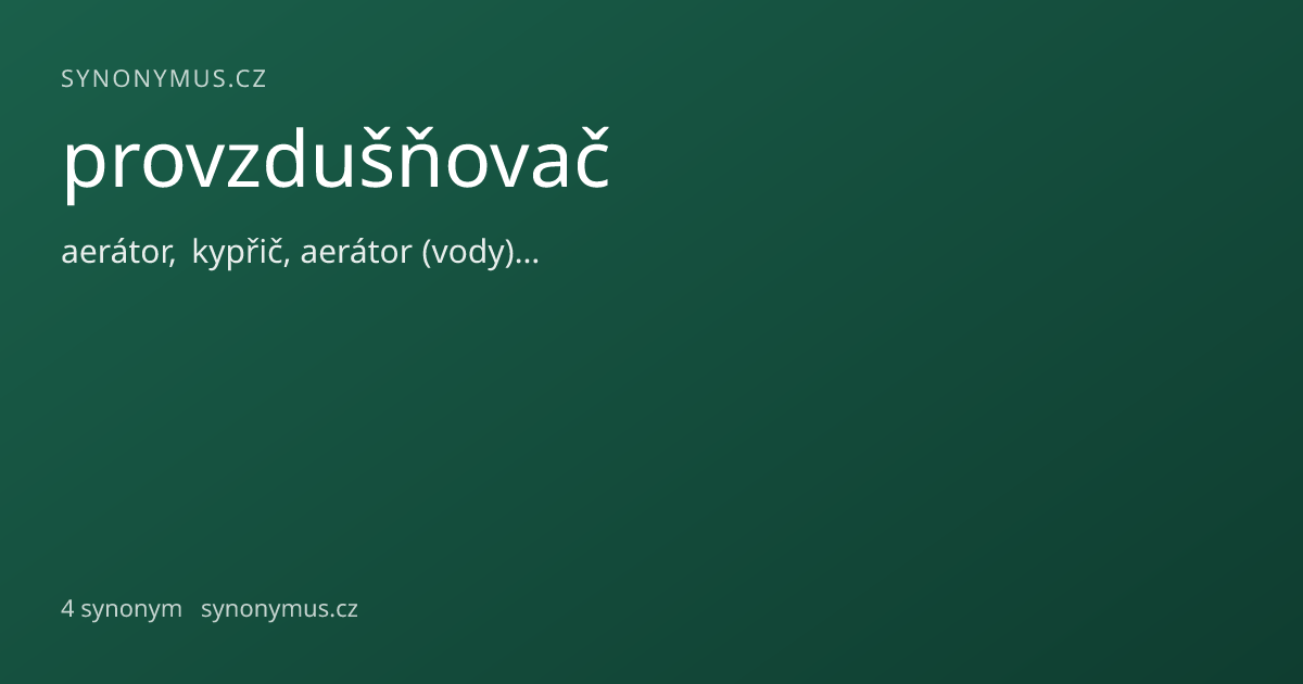 Náhled odkazu: provzdušňovač