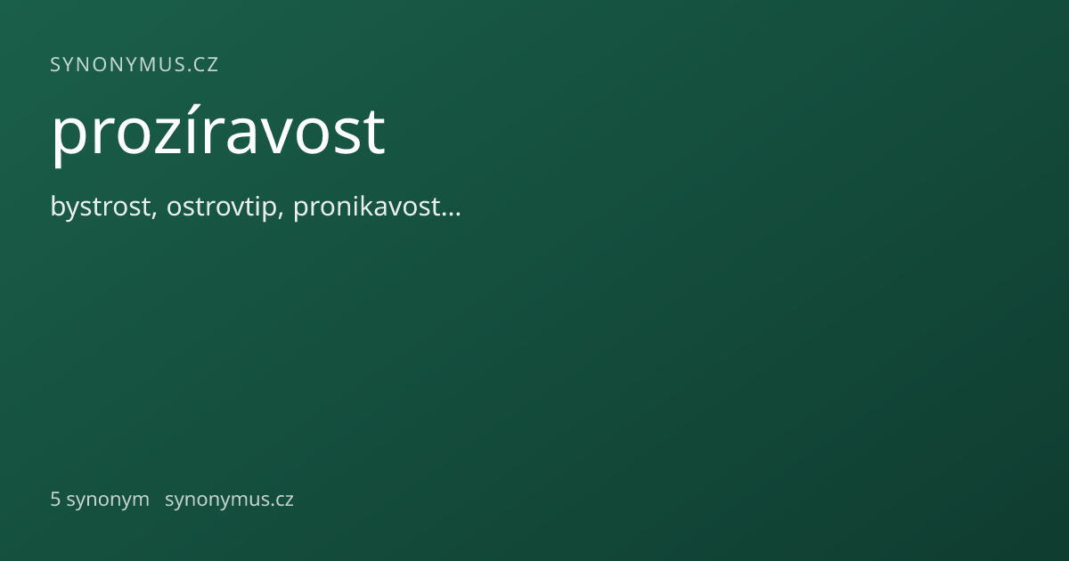 Náhled odkazu: prozíravost