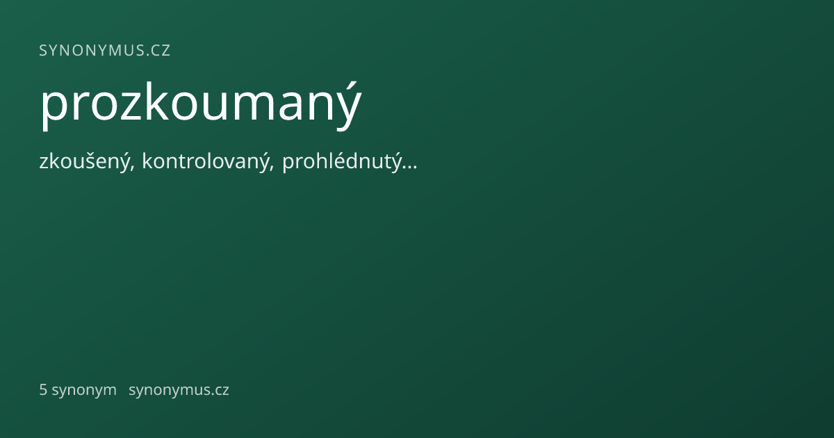 Náhled odkazu: prozkoumaný